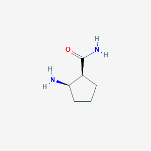 molecular formula C6H12N2O B13341657 (1S,2R)-2-aminocyclopentane-1-carboxamide 