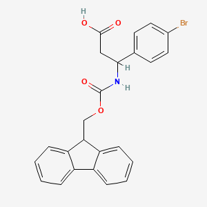 molecular formula C24H20BrNO4 B1334166 3-(4-溴苯基)-3-(9H-芴-9-基甲氧羰基氨基)丙酸 CAS No. 269078-76-4