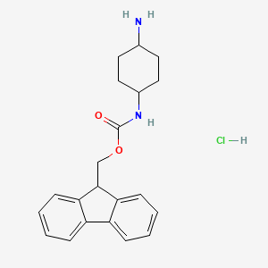 molecular formula C21H25ClN2O2 B1334167 trans-(4-Amino-cyclohexyl)-carbamic acid 9h-fluoren-9-ylmethyl ester hydrochloride CAS No. 672310-17-7