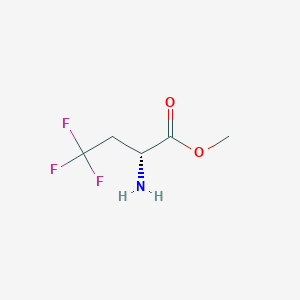 molecular formula C5H8F3NO2 B13341712 Methyl (R)-2-amino-4,4,4-trifluorobutanoate 