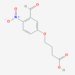 molecular formula C11H11NO6 B1334172 4-(3-Formyl-4-nitro-phenoxy)-butyric acid CAS No. 94193-36-9