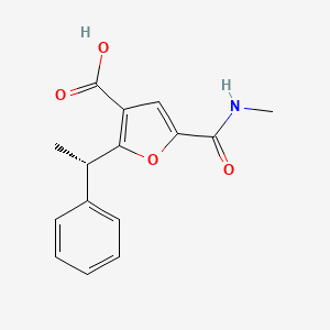 (S)-5-(Methylcarbamoyl)-2-(1-phenylethyl)furan-3-carboxylic acid