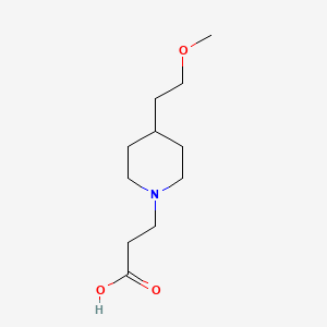 molecular formula C11H21NO3 B13341751 3-(4-(2-Methoxyethyl)piperidin-1-yl)propanoic acid 