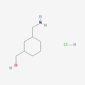 molecular formula C8H18ClNO B13341763 [3-(Aminomethyl)cyclohexyl]methanol hydrochloride 