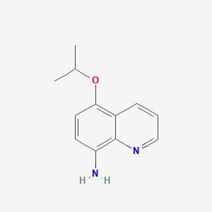 molecular formula C12H14N2O B13341792 5-Isopropoxyquinolin-8-amine 