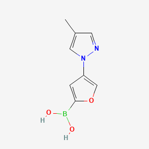 (4-(4-Methyl-1H-pyrazol-1-yl)furan-2-yl)boronic acid