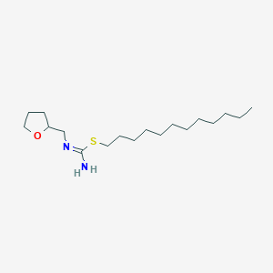 molecular formula C18H36N2OS B13341831 Dodecyl ((tetrahydrofuran-2-yl)methyl)carbamimidothioate 