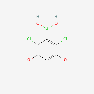 molecular formula C8H9BCl2O4 B13341847 (2,6-Dichloro-3,5-dimethoxyphenyl)boronic acid 