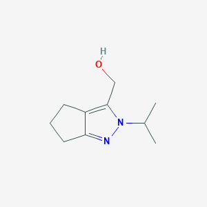 molecular formula C10H16N2O B13341865 (2-Isopropyl-2,4,5,6-tetrahydrocyclopenta[c]pyrazol-3-yl)methanol 