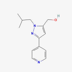 molecular formula C13H17N3O B13341941 (1-isobutyl-3-(pyridin-4-yl)-1H-pyrazol-5-yl)methanol 