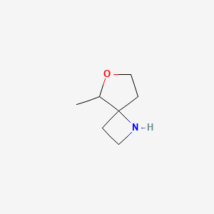 molecular formula C7H13NO B13341947 5-Methyl-6-oxa-1-azaspiro[3.4]octane 