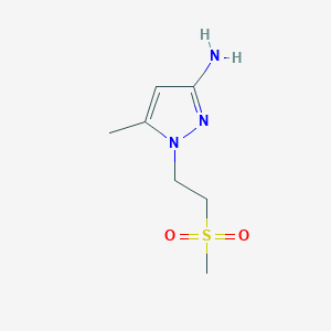 molecular formula C7H13N3O2S B13341964 1-(2-Methanesulfonylethyl)-5-methyl-1H-pyrazol-3-amine 