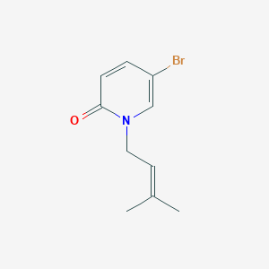 molecular formula C10H12BrNO B13342008 5-Bromo-1-(3-methylbut-2-en-1-yl)pyridin-2(1H)-one 