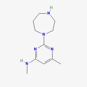 molecular formula C11H19N5 B13342018 2-(1,4-diazepan-1-yl)-N,6-dimethylpyrimidin-4-amine 