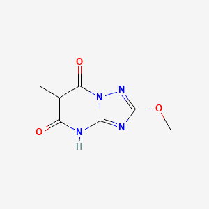 molecular formula C7H8N4O3 B13342044 2-methoxy-6-methyl-4H,5H,6H,7H-[1,2,4]triazolo[1,5-a]pyrimidine-5,7-dione 