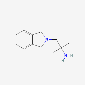 molecular formula C12H18N2 B13342078 1-(Isoindolin-2-yl)-2-methylpropan-2-amine 