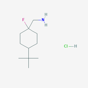 molecular formula C11H23ClFN B13342087 (4-Tert-butyl-1-fluorocyclohexyl)methanamine hydrochloride 