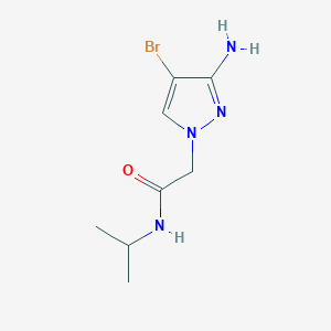 2-(3-amino-4-bromo-1H-pyrazol-1-yl)-N-(propan-2-yl)acetamide