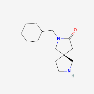 molecular formula C14H24N2O B13342099 (S)-2-(Cyclohexylmethyl)-2,7-diazaspiro[4.4]nonan-3-one 