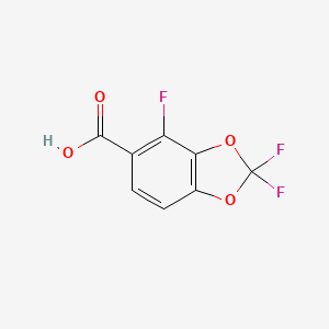 molecular formula C8H3F3O4 B13342160 2,2,4-Trifluorobenzo[d][1,3]dioxole-5-carboxylic acid 