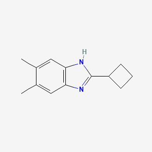 molecular formula C13H16N2 B13342184 2-Cyclobutyl-5,6-dimethyl-1H-benzo[d]imidazole 