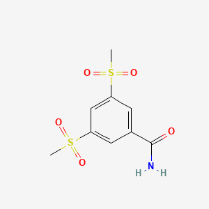 molecular formula C9H11NO5S2 B1334219 3,5-双(甲磺基)苯甲酰胺 CAS No. 849924-85-2