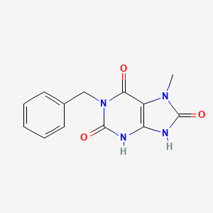 molecular formula C13H12N4O3 B13342190 1-Benzyl-7-methyl-7,9-dihydro-1H-purine-2,6,8(3H)-trione 