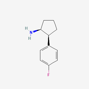 molecular formula C11H14FN B13342202 (1S,2S)-2-(4-Fluorophenyl)cyclopentan-1-amine 