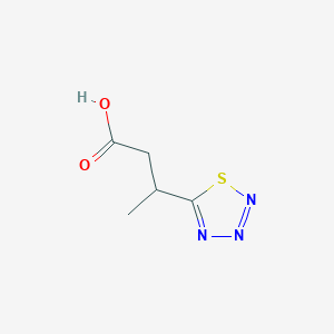 molecular formula C5H7N3O2S B13342205 3-(1,2,3,4-Thiatriazol-5-yl)butanoic acid 