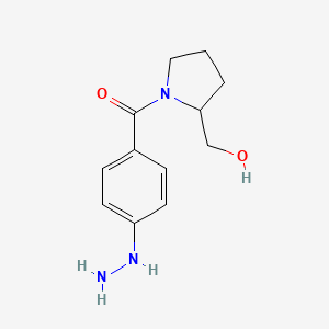 molecular formula C12H17N3O2 B13342223 (4-Hydrazinylphenyl)(2-(hydroxymethyl)pyrrolidin-1-yl)methanone 