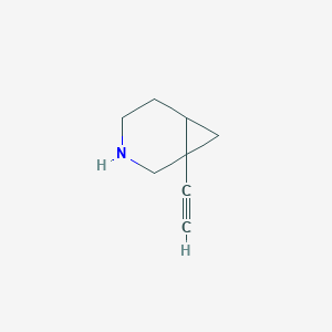 molecular formula C8H11N B13342241 1-Ethynyl-3-azabicyclo[4.1.0]heptane 