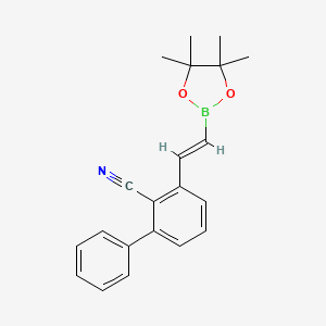 (E)-3-(2-(4,4,5,5-Tetramethyl-1,3,2-dioxaborolan-2-yl)vinyl)-[1,1'-biphenyl]-2-carbonitrile