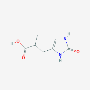 molecular formula C7H10N2O3 B13342273 2-Methyl-3-(2-oxo-2,3-dihydro-1H-imidazol-4-yl)propanoic acid 