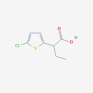 molecular formula C8H9ClO2S B13342279 2-(5-Chlorothiophen-2-yl)butanoic acid 