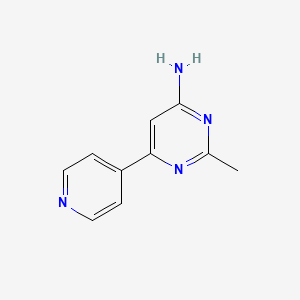 molecular formula C10H10N4 B13342283 2-Methyl-6-(pyridin-4-yl)pyrimidin-4-amine 