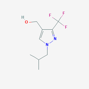 molecular formula C9H13F3N2O B13342321 (1-isobutyl-3-(trifluoromethyl)-1H-pyrazol-4-yl)methanol 