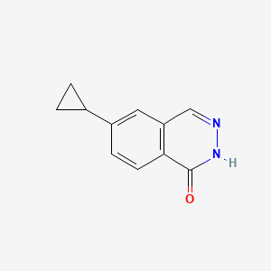 molecular formula C11H10N2O B13342336 6-cyclopropylphthalazin-1(2H)-one 