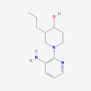 molecular formula C13H21N3O B13342337 1-(3-Aminopyridin-2-yl)-3-propylpiperidin-4-ol 