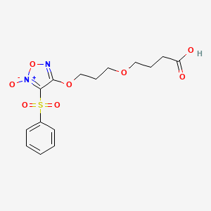 4-(3-(3-Carboxypropoxy)propoxy)-3-(phenylsulfonyl)-1,2,5-oxadiazole 2-oxide