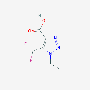 molecular formula C6H7F2N3O2 B13342418 5-(Difluoromethyl)-1-ethyl-1H-1,2,3-triazole-4-carboxylic acid 