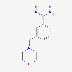 molecular formula C12H17N3O B13342425 3-(Morpholinomethyl)benzimidamide 