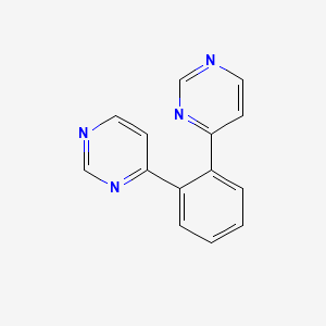 molecular formula C14H10N4 B13342443 1,2-DI(Pyrimidin-4-YL)benzene 