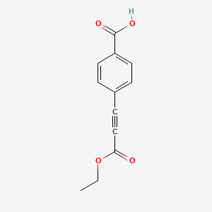 molecular formula C12H10O4 B13342466 4-(3-Ethoxy-3-oxoprop-1-yn-1-yl)benzoic acid 