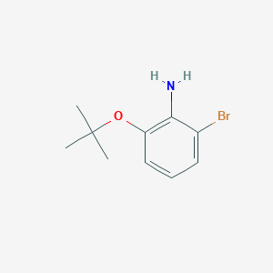 molecular formula C10H14BrNO B13342471 2-Bromo-6-(tert-butoxy)aniline 