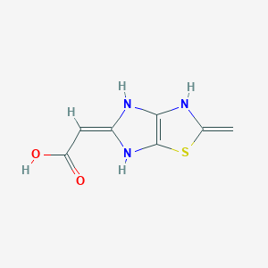 molecular formula C7H7N3O2S B13342516 2-(2-Methylene-2,3,4,6-tetrahydro-5H-imidazo[4,5-d]thiazol-5-ylidene)acetic acid 