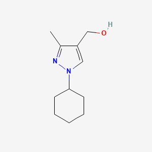 molecular formula C11H18N2O B13342529 (1-Cyclohexyl-3-methyl-1H-pyrazol-4-YL)methanol 