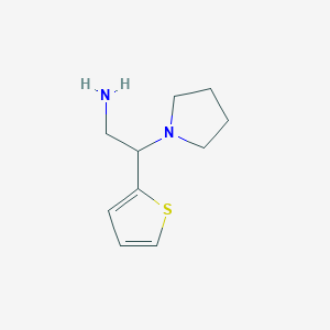 molecular formula C10H16N2S B1334253 2-Pyrrolidin-1-yl-2-thiophen-2-yl-ethylamine CAS No. 142919-86-6