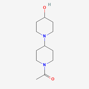 molecular formula C12H22N2O2 B13342545 1-(4-Hydroxy-[1,4'-bipiperidin]-1'-yl)ethan-1-one 