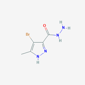 molecular formula C5H7BrN4O B1334255 4-溴-5-甲基-1H-吡唑-3-甲酰肼 CAS No. 1043909-04-1