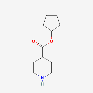 molecular formula C11H19NO2 B13342606 Cyclopentyl piperidine-4-carboxylate 